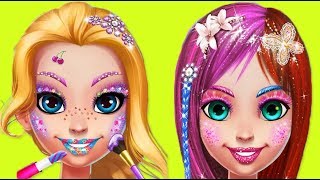 Glitter Makeup - Sparkle Salon Game For Girls - Блестящий Макияж - Children's Cartoon Game
