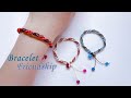 Macrame bracelet tutorial: Instructions for two-color spiral bracelets [Knitting cord]