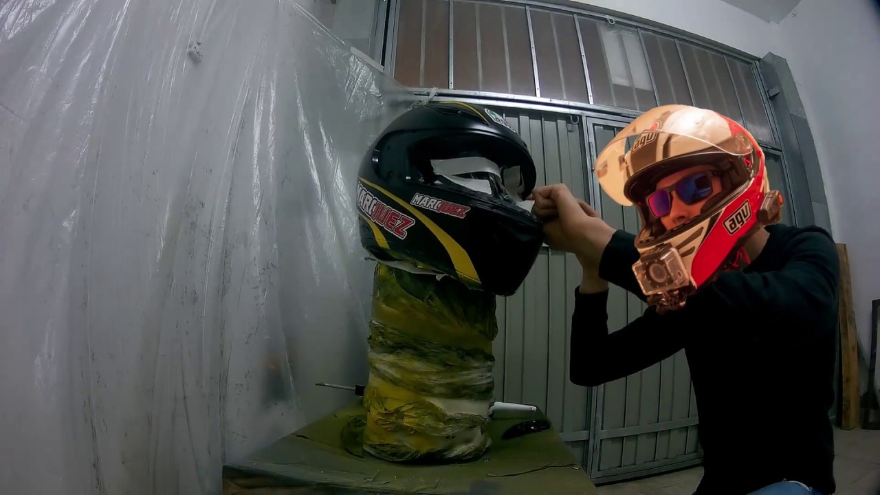 Motovlog En Español - Como Pintar Un Casco De Moto Con Spray - YouTube