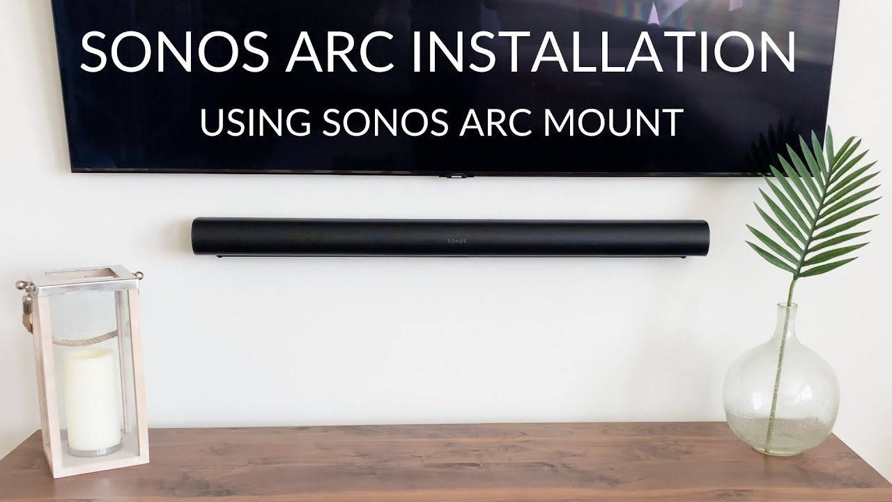 HumanCentric Wall Mount Compatible with Sonos Arc Sound Bar (Black),  Floating Style Mounting Bracket Compatible with Sonos Arc Wall Mount,  Soundbar