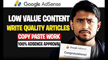 AdSense Low Value Content Problem Fix kaise kare? | Fix Low Value Content Issue | Copy Paste Work