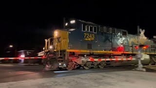 CSX 7243 Leads Long Fast Moving CSX I031-13 SB Intermodal Train Thru Dillon SC 