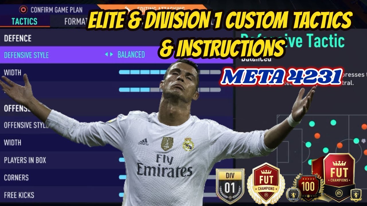ELITE & DIVISION 1 BEST 4231 CUSTOM TACTICS & INSTRUCTIONS TO GET YOU