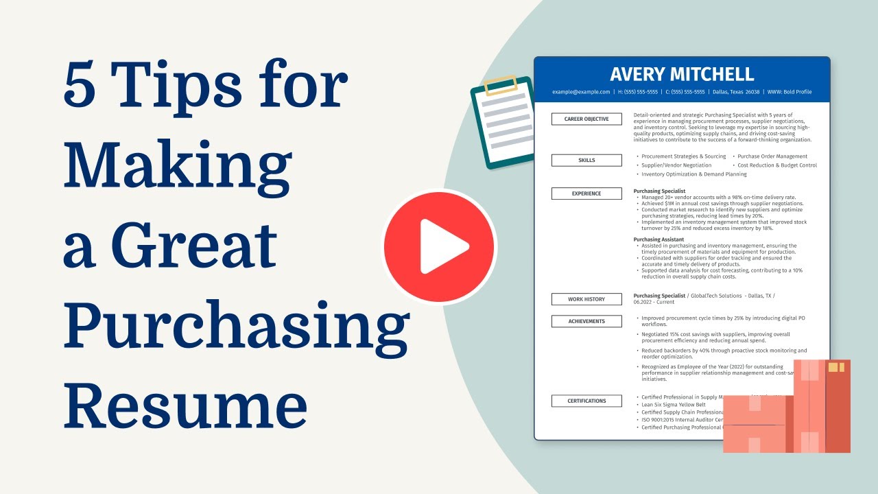 Purchasing Agent Resume Examples & Templates