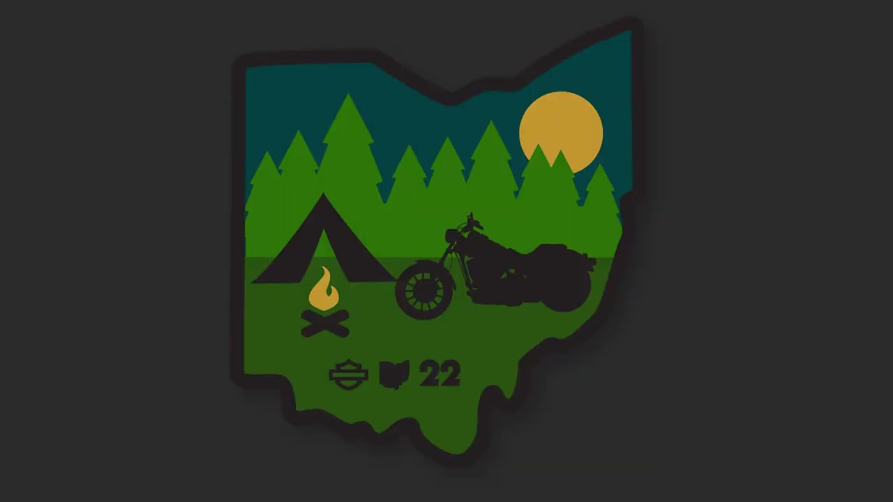 The 2022 Ohio Motorcycle Group Ride Patch Collection