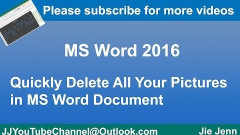 How to Quickly Remove All Pictures in MS Word Document