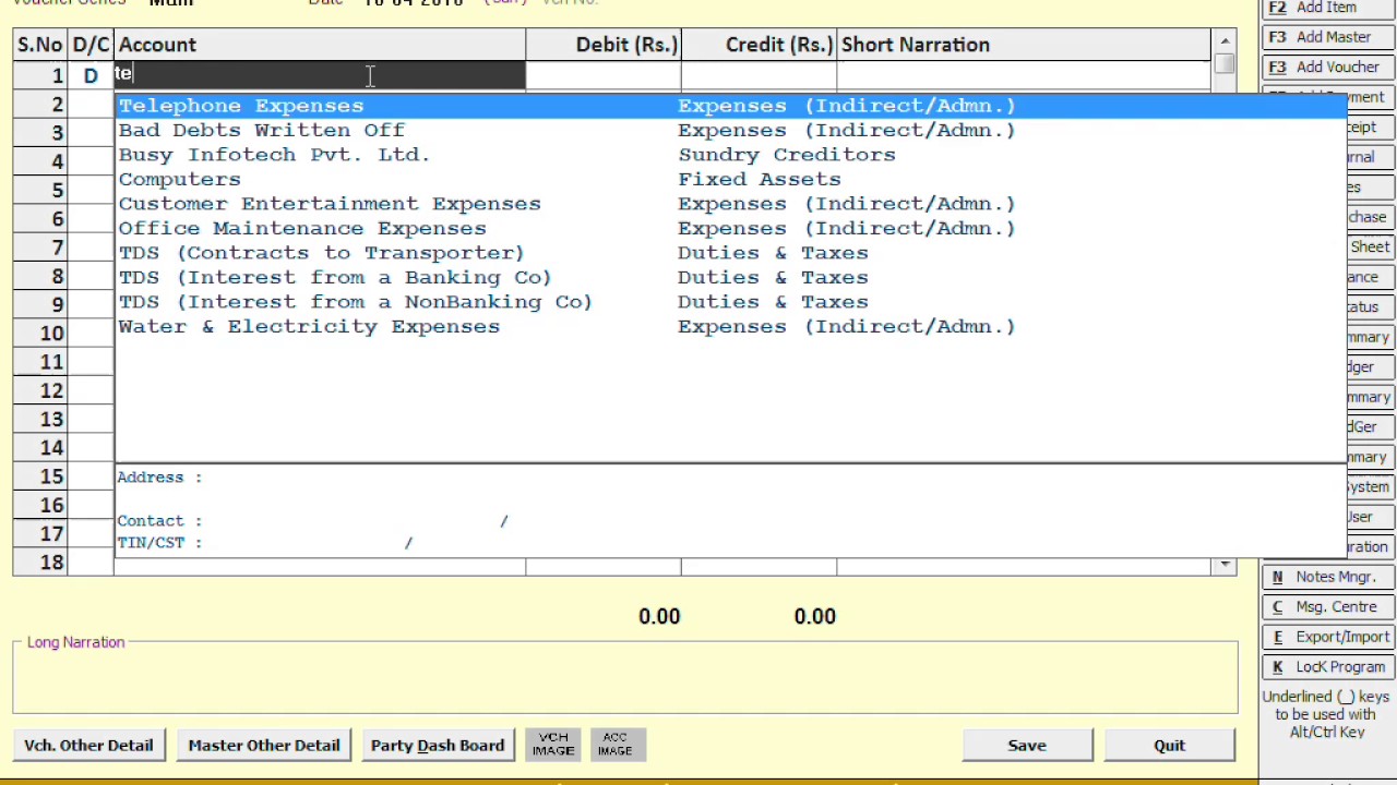 Managing Cost Centres in BUSY (Hindi) busybox pro apk