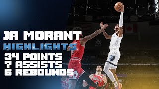 Ja Morant Highlights vs. Chicago Bulls | 34 points, 7 assists, 6 rebounds