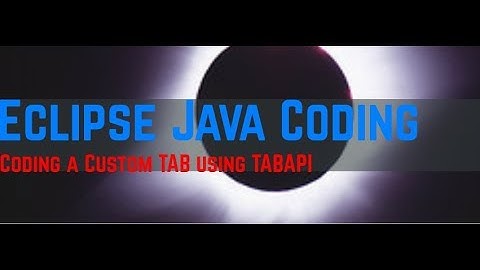 Eclipse JAVA┋Coding a CustomTAB!