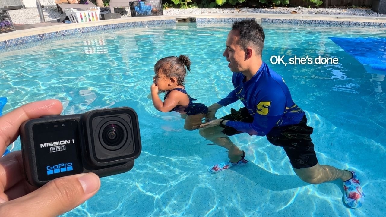I Filmed a 2-Year-Old Swim Lesson With the New GoPro Mission 1…