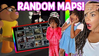 Family Fun CHALLENGE Playing ROBLOX PIGGY RANDOM MAPS!