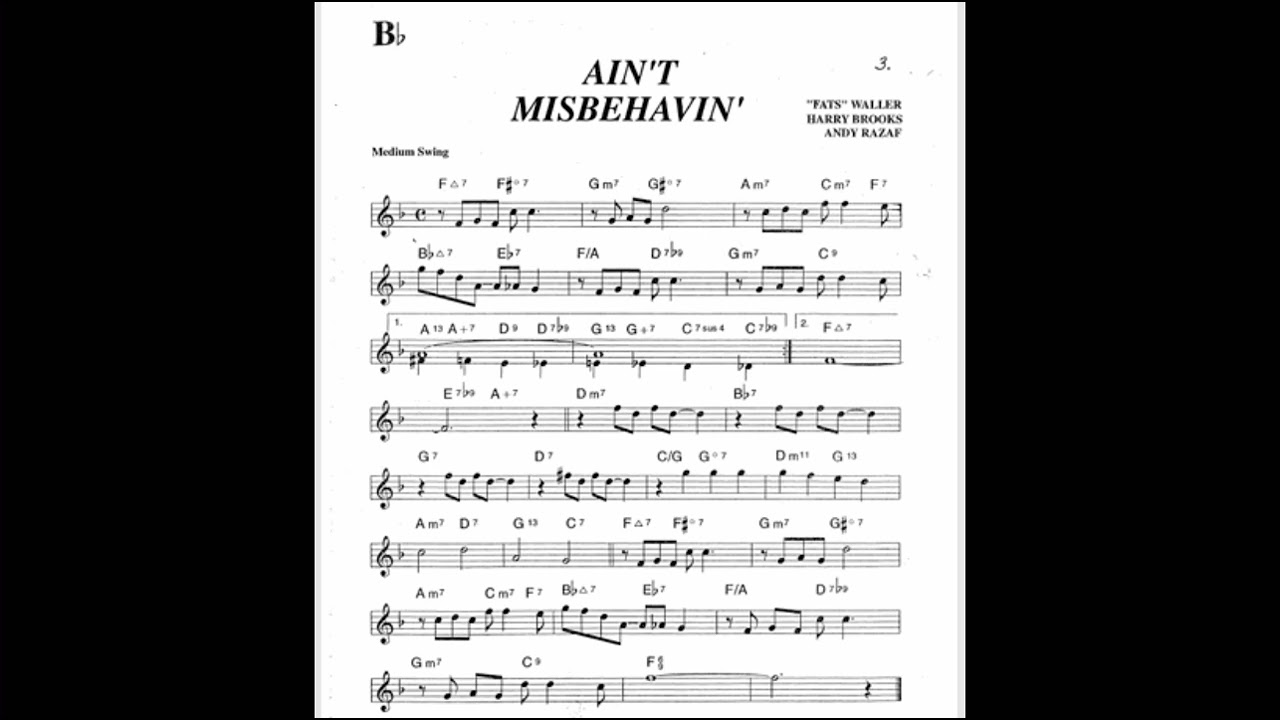 Ain't Misbehavin' B-flat Instruments Music sheet (Soprano Sax