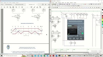 circuitos de fuerza y control electroneumático con PLC y programación Ladder con CadeSIMU