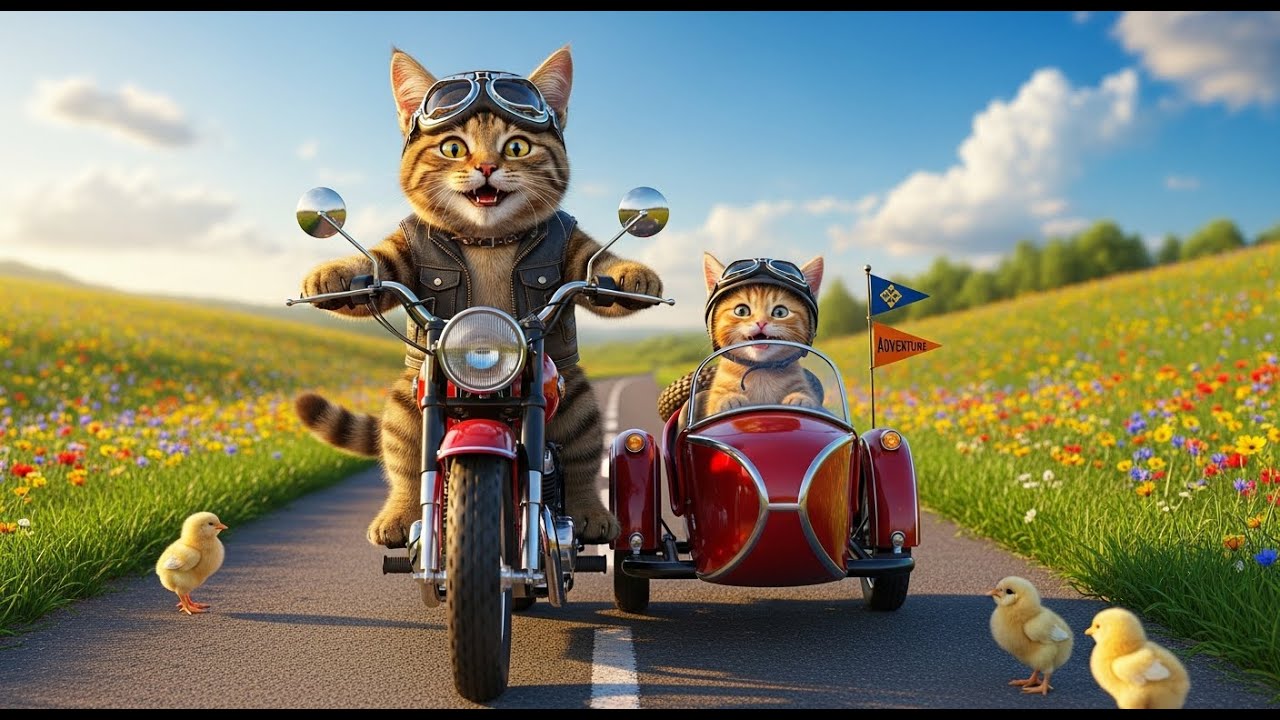 CUTE CAT ADVENTURE: KITTEN RESCUES BABY CHICKS! 🐱🐥