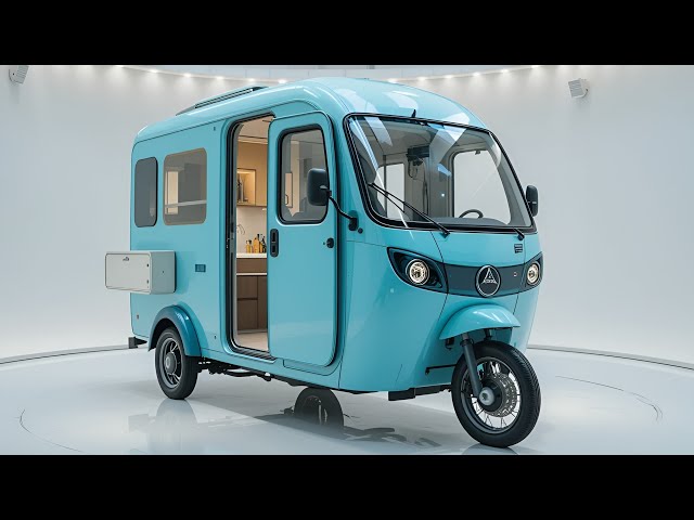 2025 Mint Blue Electric Tricycle Camper Review – The Future
