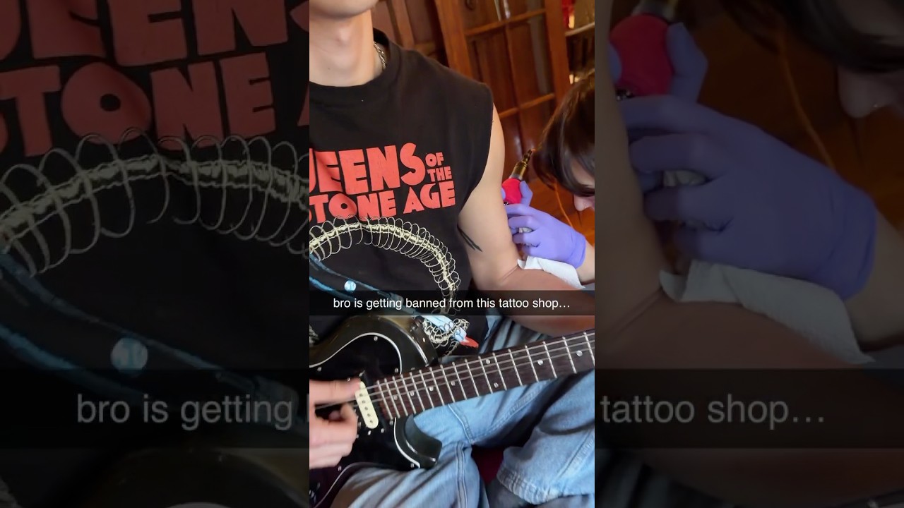 bro is getting banned from this tattoo shop…