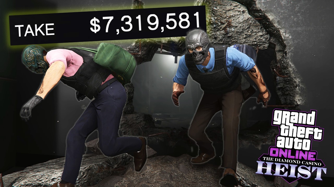 GTA Online Casino Heist - Sewer Tunnel Aggressive Approach Hard $7,319,581