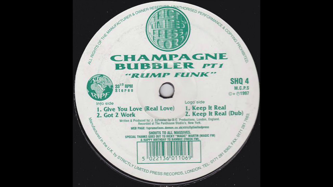 Champagne Bubbler  - Real love (Rump Funk) // Jeremy Sylvester