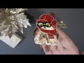 BUY Brooch "Grandma Owl" in red hat and spectacles, Gift for women or bird lovers, Bird.TamireStudio