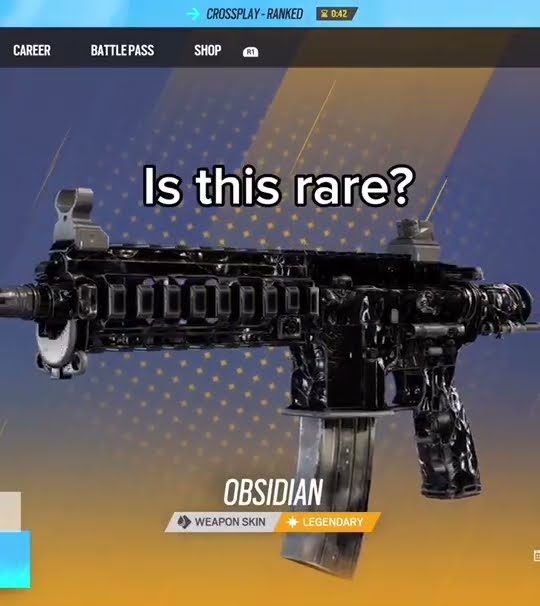 Obsidan R6 Is the obsidian rare guys? #rainbowsixsiege #r6 - YouTube