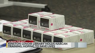 Neuse Regional Library employees receive Narcan training