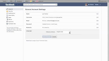 facebook language settings
