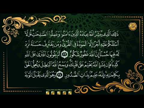 سورة الشورى مكي ة الشيخ عبدالباسط عبدالصمد صفحة ٤٨٦ من الأية ٢٣ إلى الأية ٣١ 