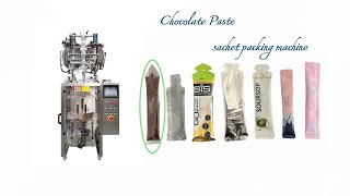 Chocolate paste/sauce shape pouch packaging machine | shaped sachet packing machine