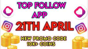 Top follow promo code today🔥 | 10k+ coins | 21th April top follow code  #shorts