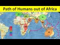 Map of human migration out of africa
