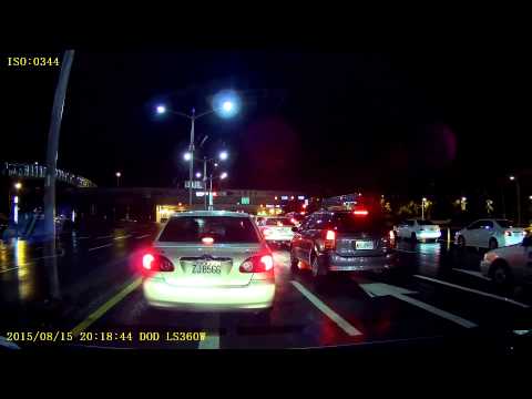 DOD LS360W 行車紀錄器測試 夜間
