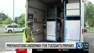 Preparations underway for Tuesday's primary