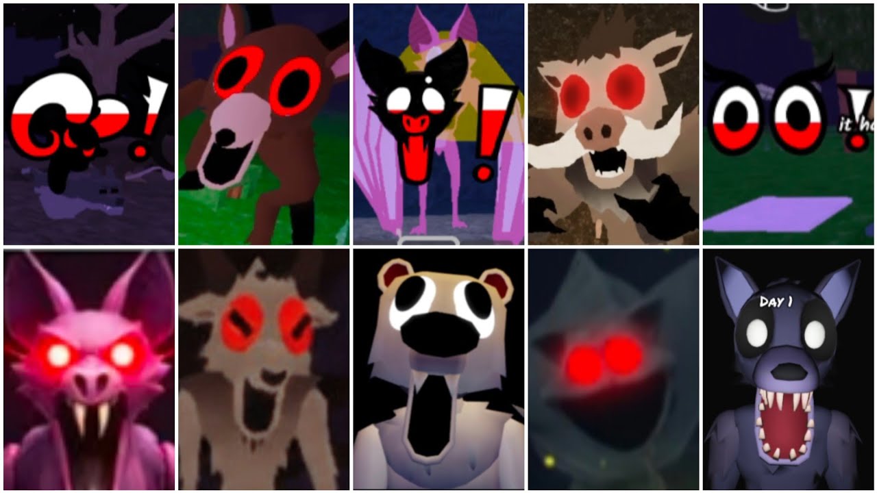 Normal to DARK MODE: Angry DEER and All MonstersEvolution!(99 Nights In The Forest)