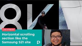 Horizontal scrolling section like the Samsung S21 site - Live Tutorial