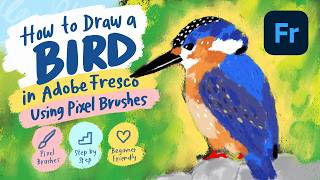 Learn to Draw a Bird in Adobe Fresco | Beginner-Friendly Tutorial