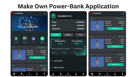 How To Make Powerbank Type Investment Website | Money Making MLM Website Source Code