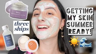 SUMMER SKINCARE MUST-HAVES (dry, acne-prone) | Testing Three Ships Beauty Skincare Products