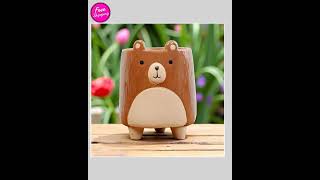 Pot Planter Garden Brown Bear