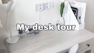 MY desk tour  白黒統一シンプルな勉強机紹介