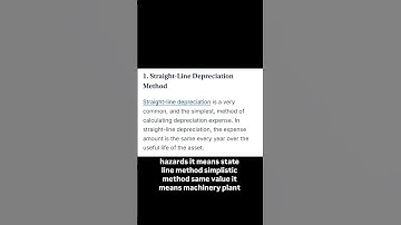 Types of Depreciation Method (Part 1) #tranding #youtube