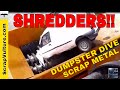 SHREDDERS!! - Fastest Bicyclist in World shows you Scrap Yard Metal Shredders! Dumpster Dive Metal