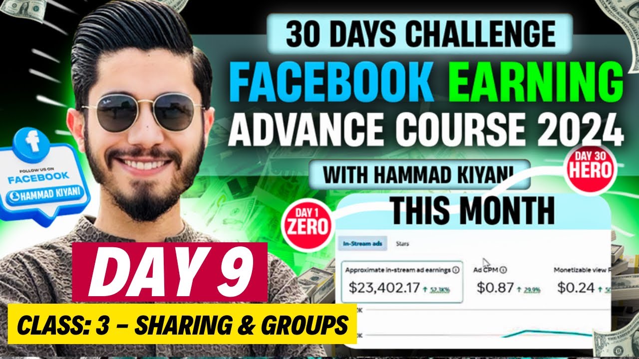 Day 9 of 30 Days $1000 from Facebook Monetization Challenge. | Class: 3
