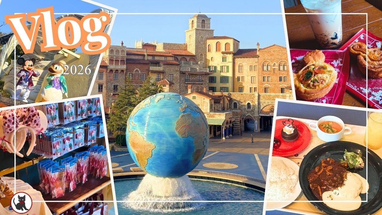 【Vlog】大混雑の休日ディズニーシー🌏 新ショー・グルメ・アトラクション・グッズと朝から夜まで盛りだくさんな1日✨Super crowded holiday at Tokyo DisneySea!