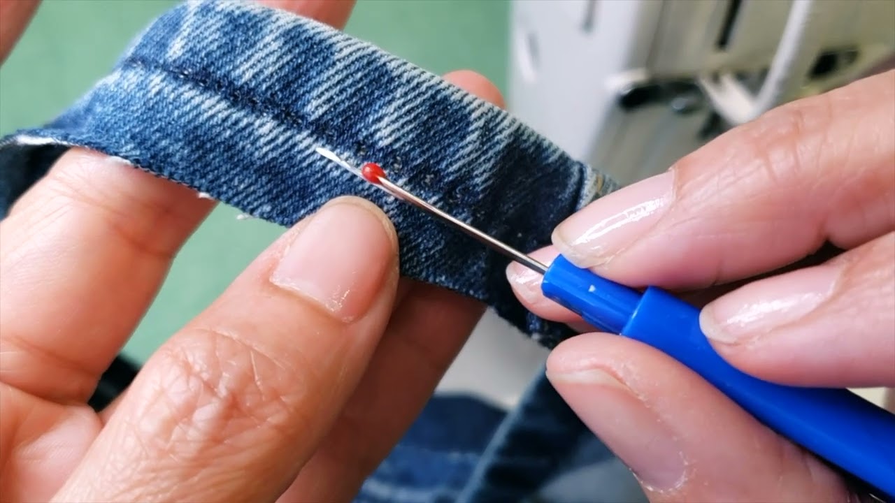 Como acortar un jeans dejando el ruedo original.  Eurohem. Basta original