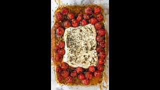 Trending TIK TOK PASTA - Baked Feta and Cherry tomatoes #pasta