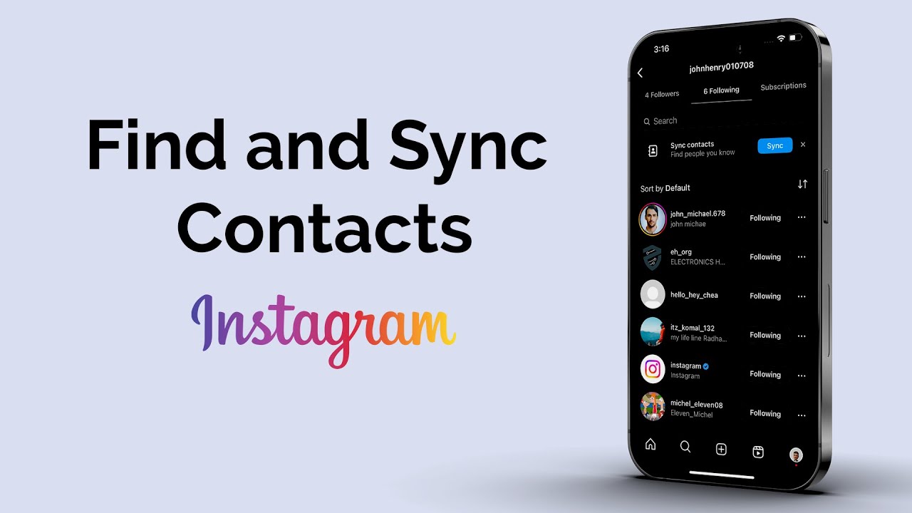 How To Find and Sync Contacts On Instagram? - YouTube