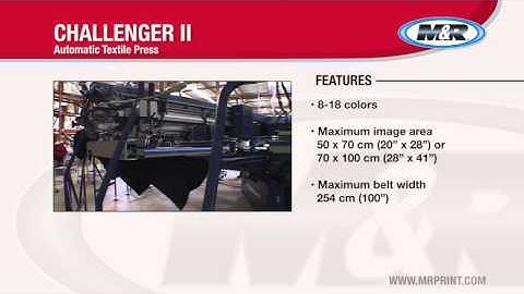 M&R Challenger II Automatic Screen Printing Press | Dave Roper Ltd