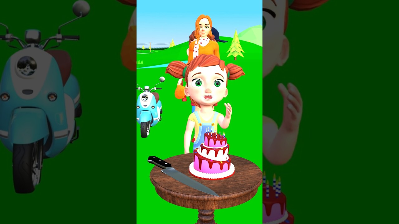 Birthday Cake Kaise Kata Jayega #shorts #cartoon #3danimation #shortvideo