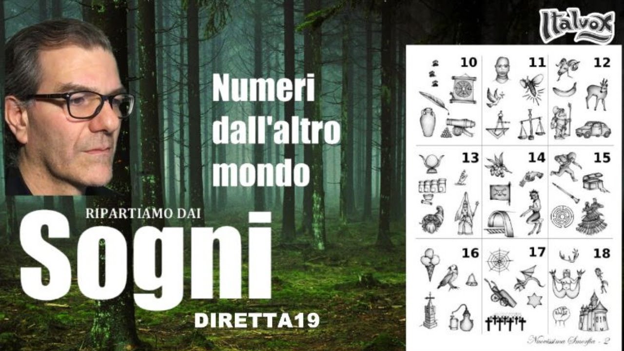 Trasforma I Sogni In Numeri Diretta sogni n.19. Numeri dall'altro mondo. Interpretazione e numeri