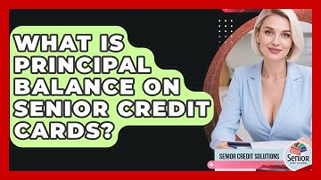 What Is Principal Balance On Senior Credit Cards? - Senior Credit Solutions